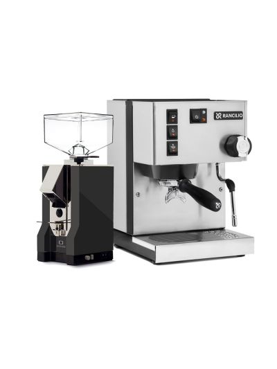 Rancilio Silvia V6 E 2020 Latest Edition + Eureka Mignon Silenzio 16CR Black